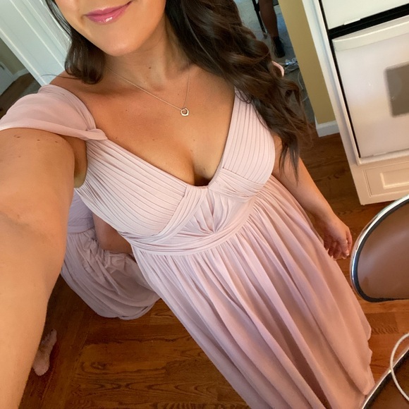 Azazie Dresses & Skirts - Azazie Blush Floor Length Bridesmaid Dress